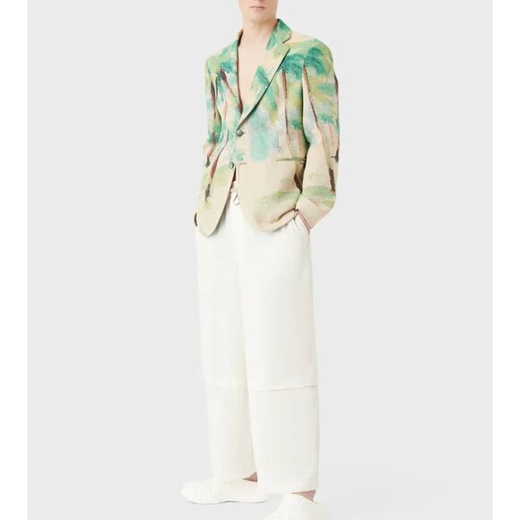 Emporio Armani jacket 48 US 38 tapestry with palm trees $895 blazer - Picture 4 of 10
